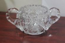 A Cut Glass Sugar Container