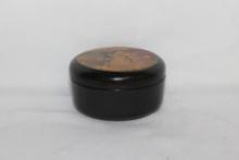 Color Enhanced Russian Folk Art Round Lacquer Box