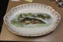 Antique/Vintage Limoges Fish Large Platter