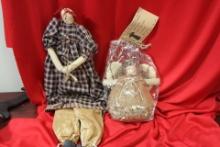 Lot of 2 Cloth Dolls