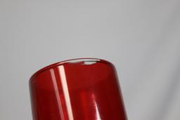Two Ruby Red Glass Articles