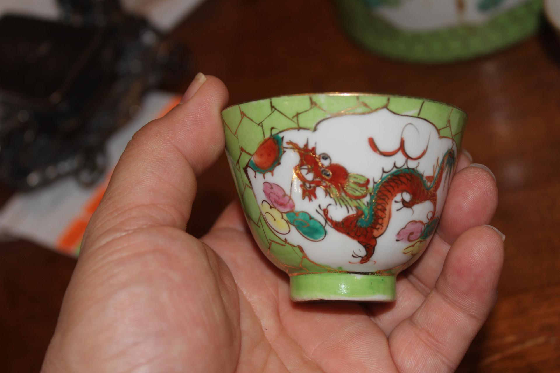 Chinese Vintage Dragon and Phoenix Teapot