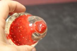 A Control Bubble Art Glass Paperweight