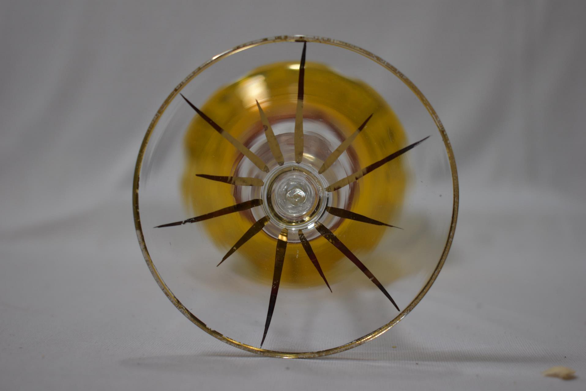 A Pair of Gold Gilted Stem Goblet
