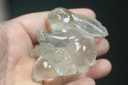 rock crystal(?) glass(?) rabbit