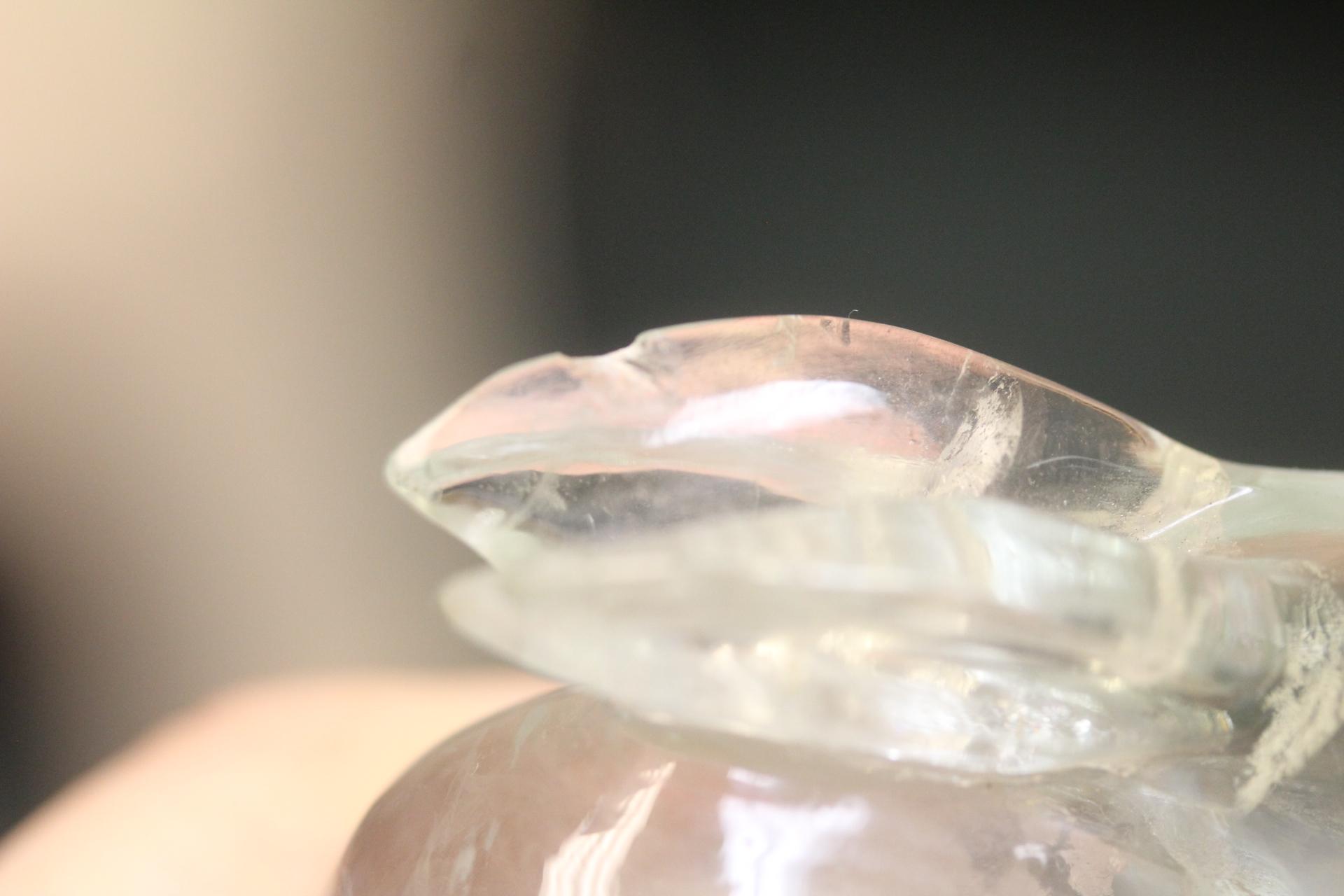 rock crystal(?) glass(?) rabbit