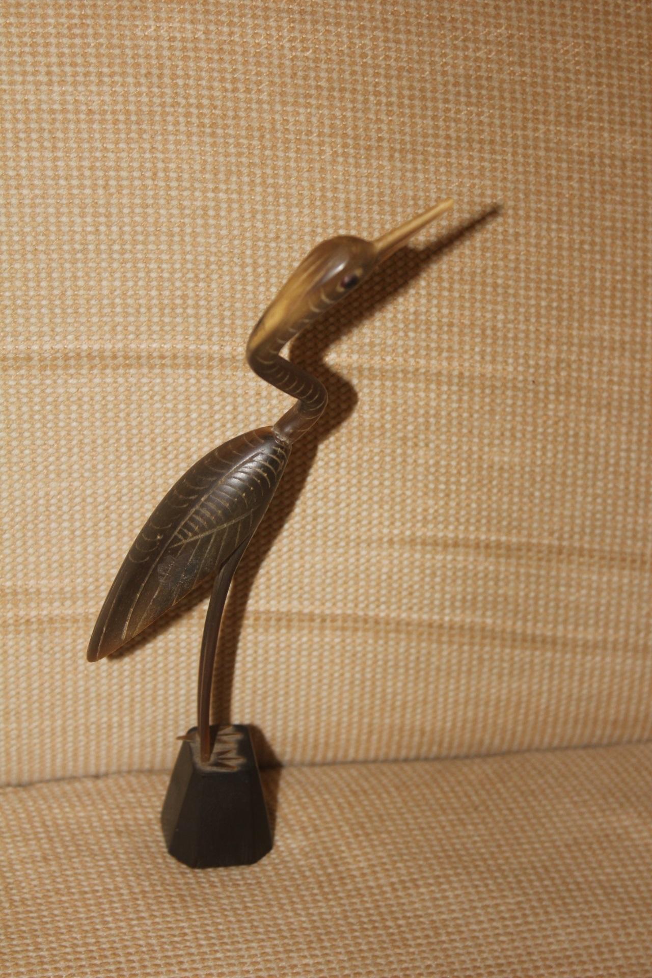 Carved Horn Bird