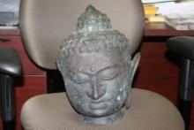 Antique Chinese Bronze Buddha Head