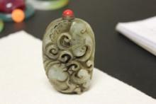 Nephrite Jade Carved Snuff Bottle