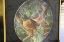 A Framed Collectors Plate by Kevin Daniel
