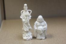 Lot of Two Blanc de Chine Figurines