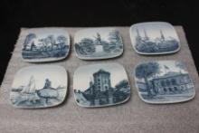 Set of 6 B&G Square Dishes