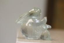 rock crystal(?) glass(?) rabbit
