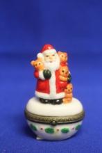 A Ceramic Santa Trinket Box