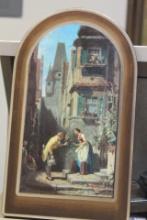 Reproduction Print of Spitzweg on Board