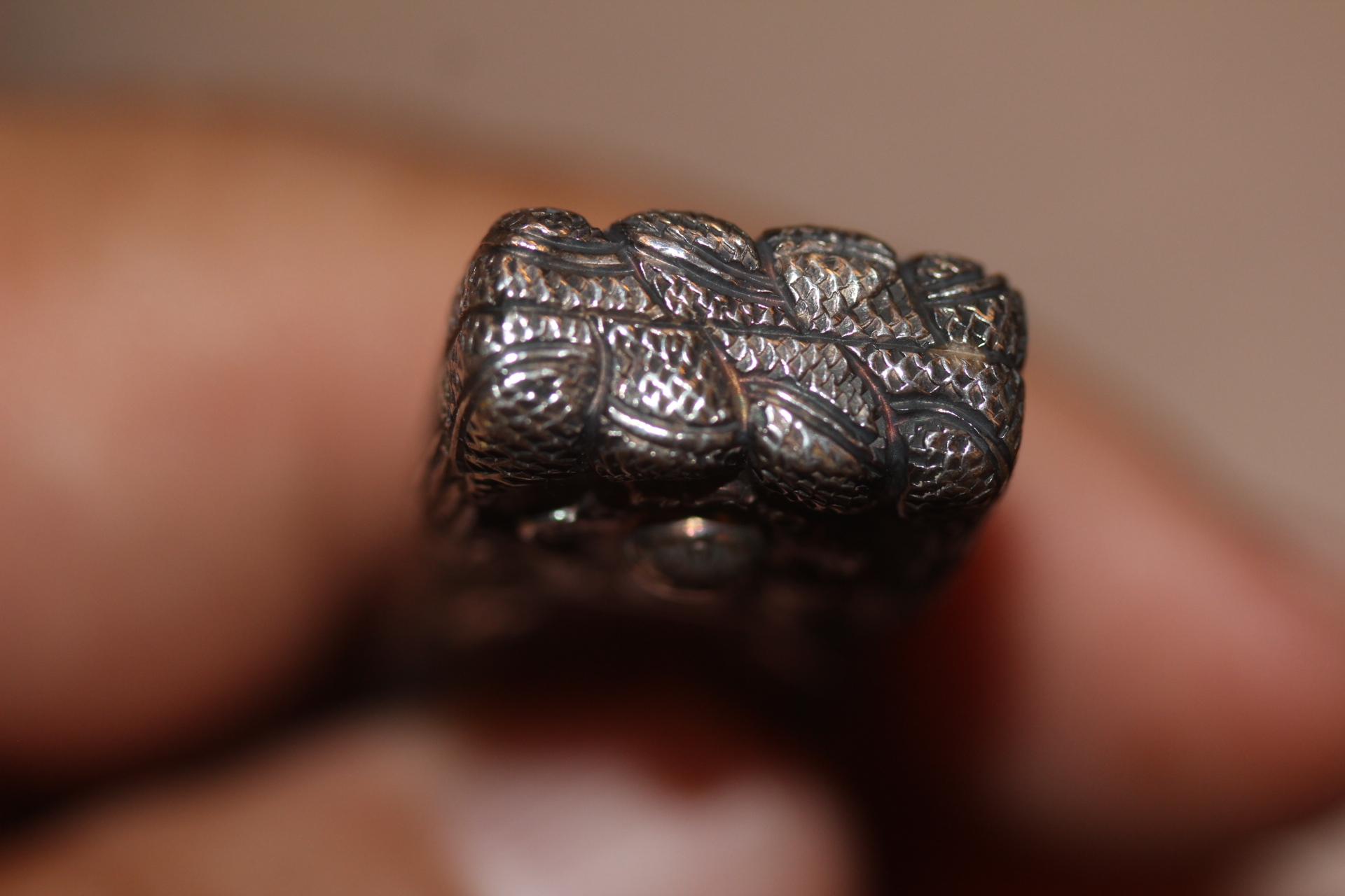 A Sterling Chinese Export Handle