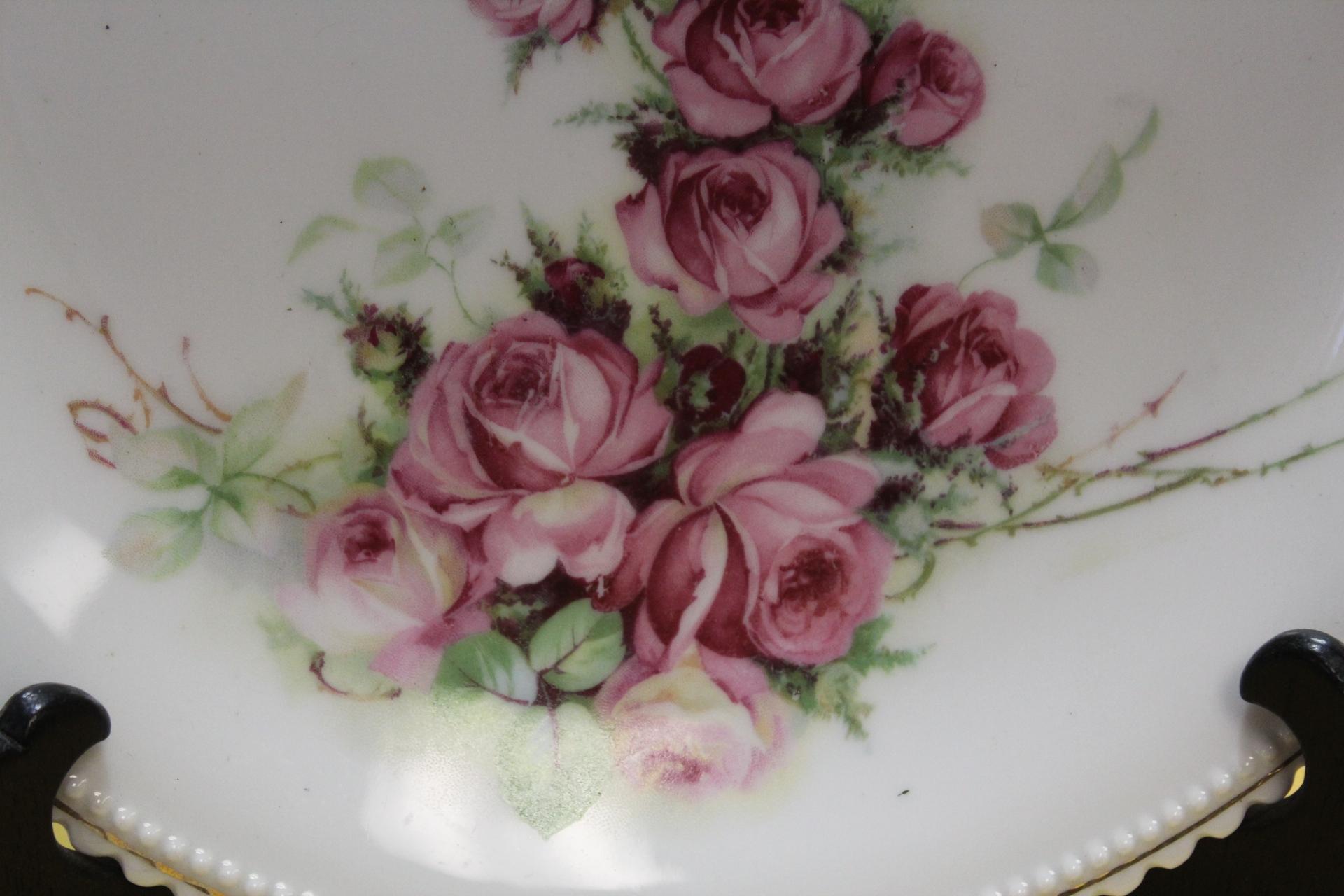 An Antique Silesia Rose Plate