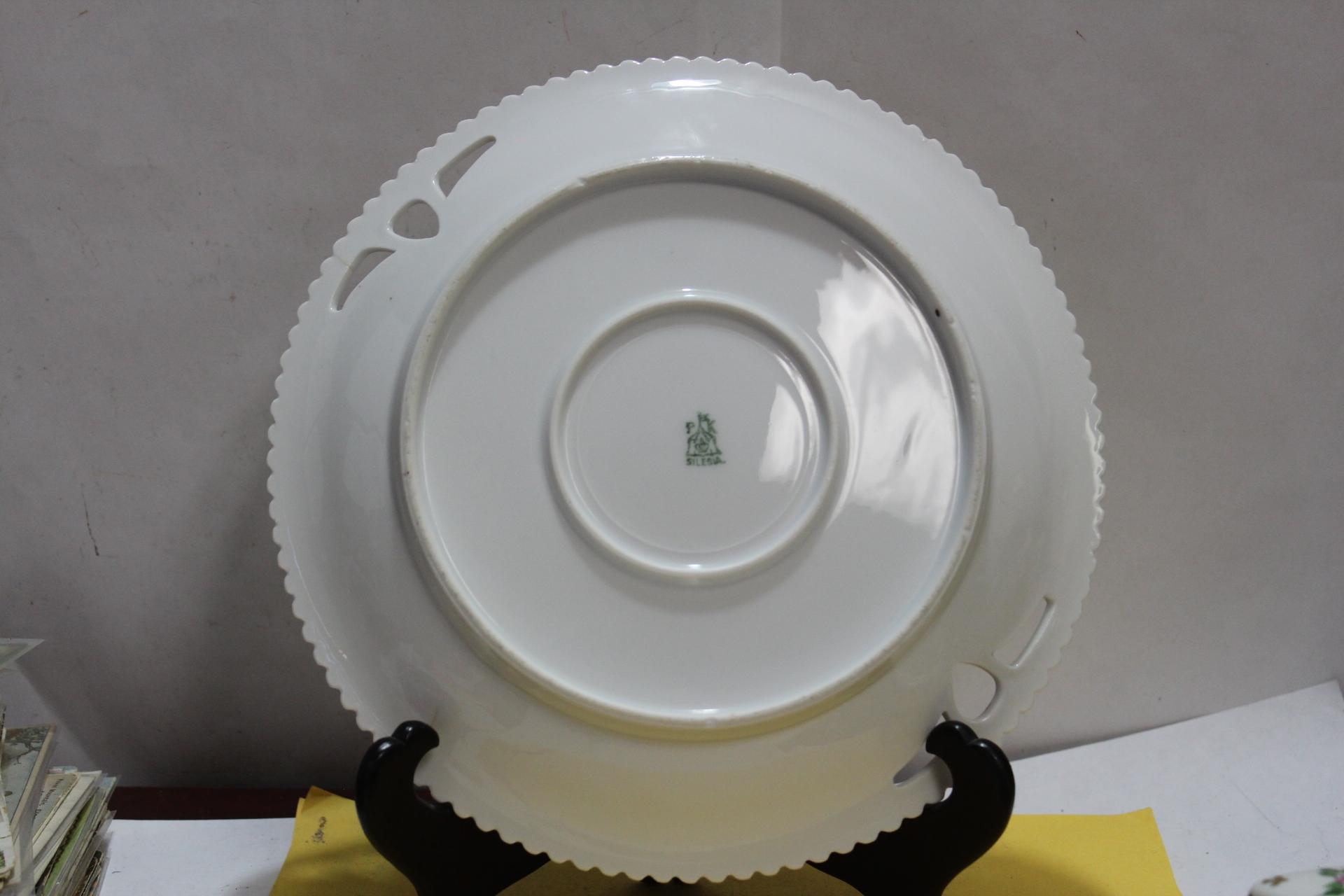 An Antique Silesia Rose Plate