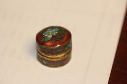 A Miniature Chinese Cloisonne Trinket Box