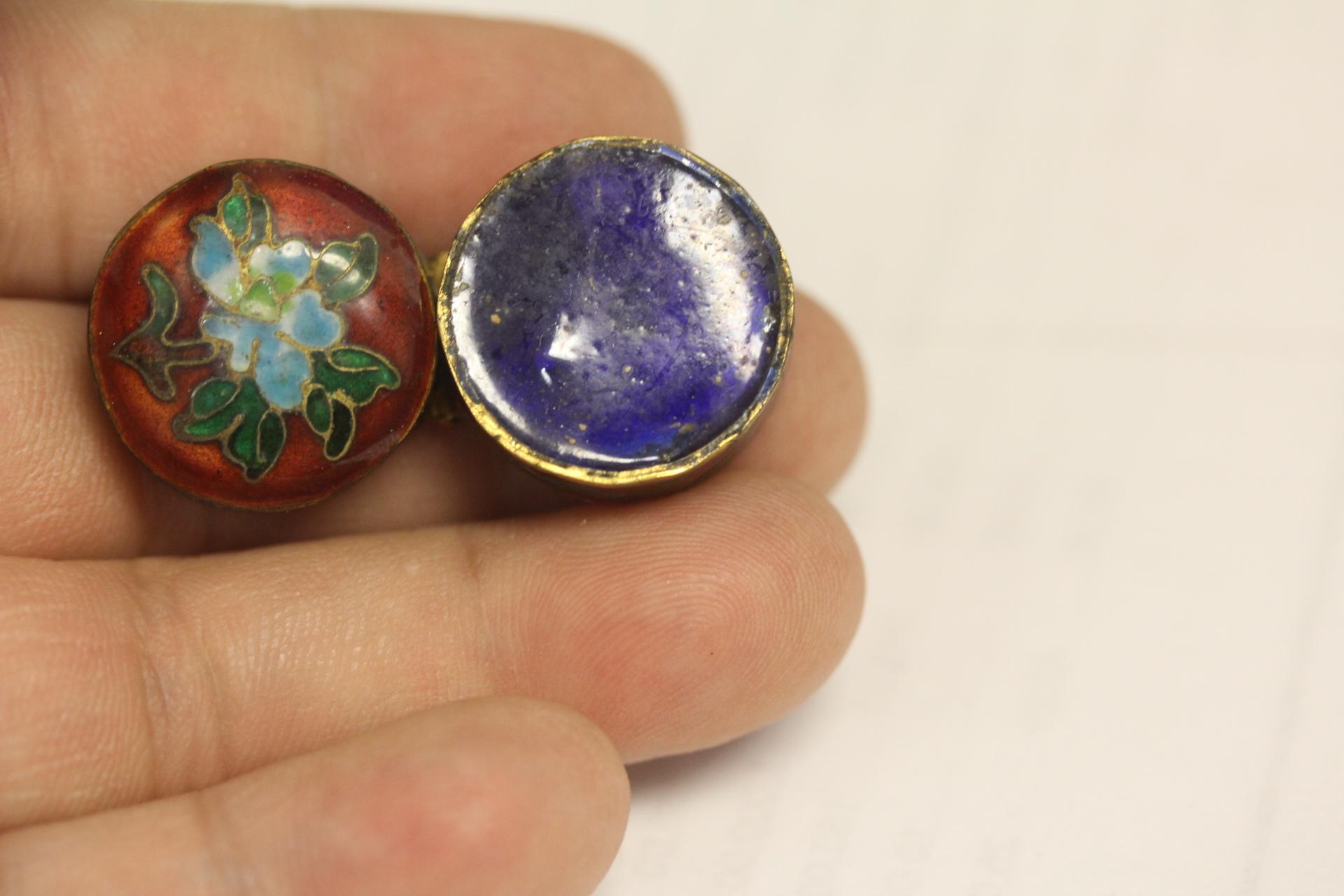 A Miniature Chinese Cloisonne Trinket Box