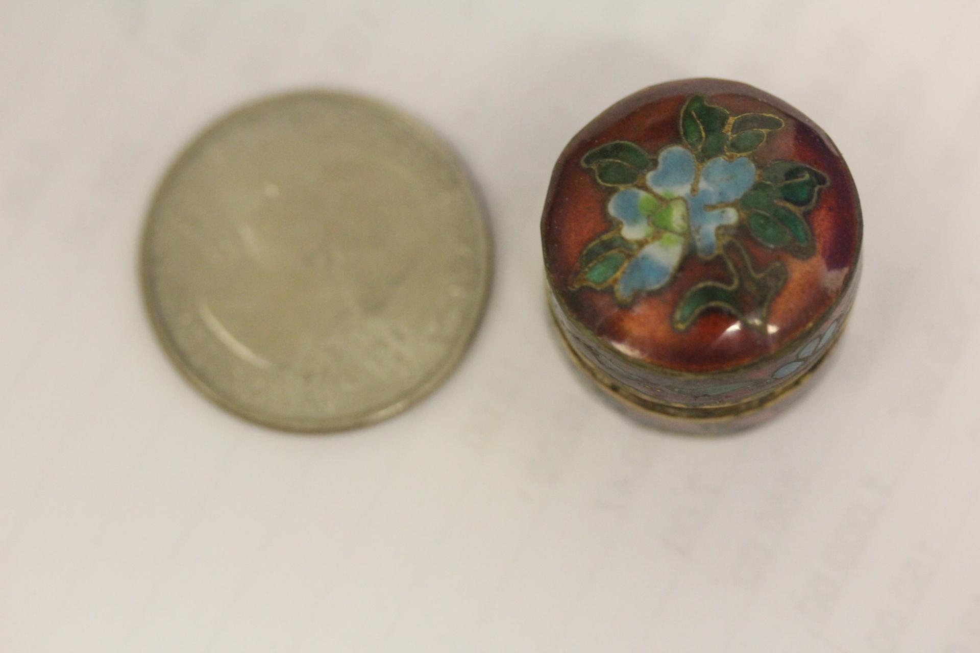 A Miniature Chinese Cloisonne Trinket Box
