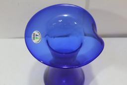 A Cobalt Blue Glass Vase