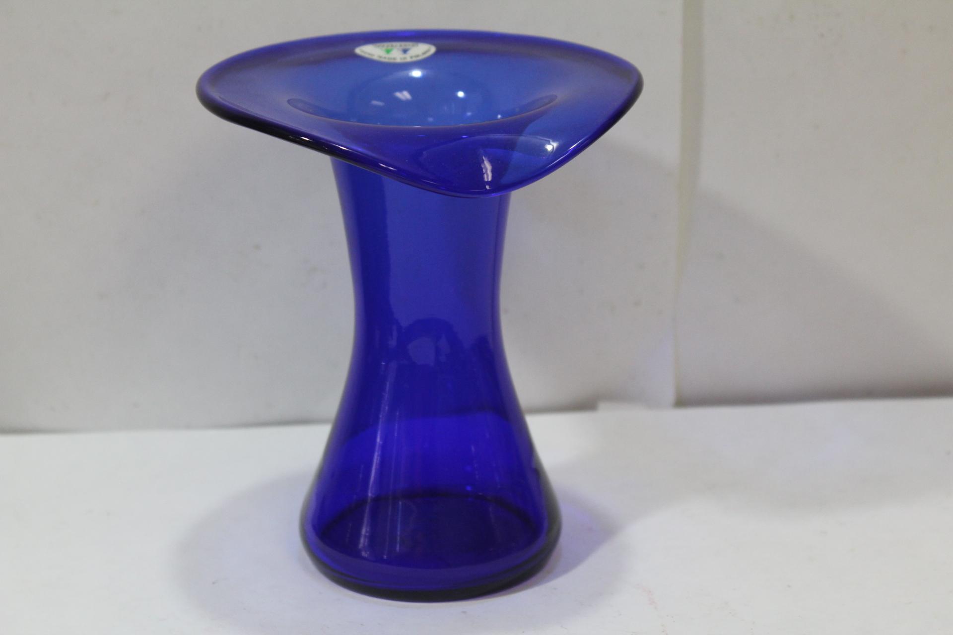A Cobalt Blue Glass Vase