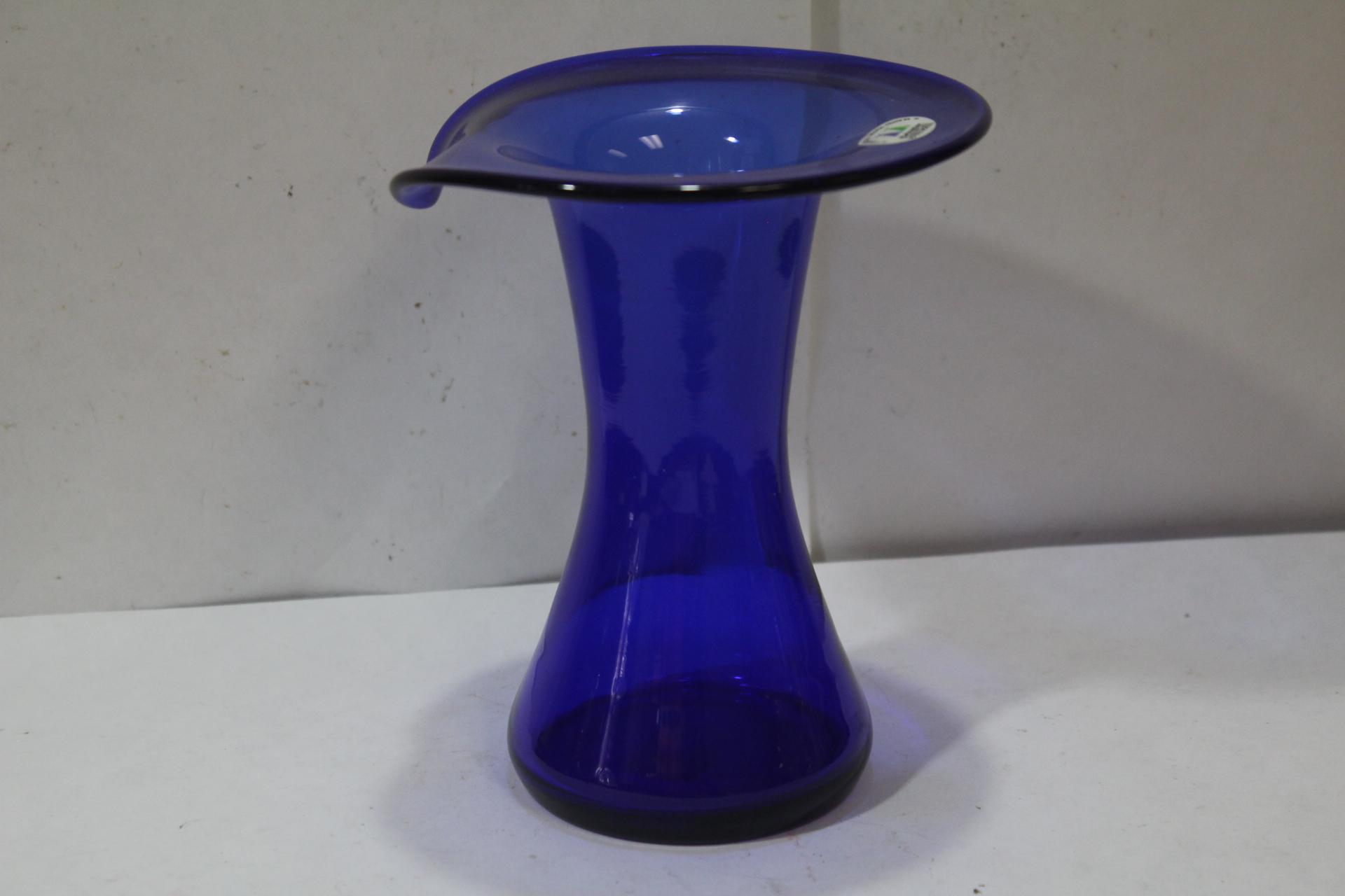 A Cobalt Blue Glass Vase