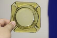 Vintage Amber Glass Ashtray