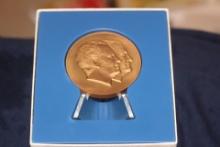 Richard Nixon with Spiro Agnew Medal