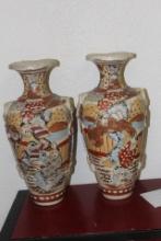 Pair of japanese Satsuma Vases