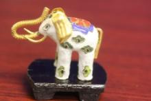 A Cloisonne Elephant on Stand