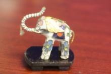 A Cloisonne Elephant on Stand