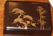 Japanese Lacquer Style Inlaid Box