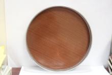 a silverplated and Lacquer Serving Tray