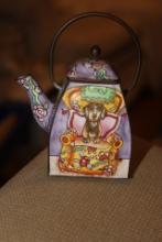 Enamel on Copper Teapot