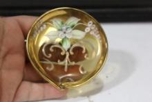 A Gold Gilted Enamel Small Plate