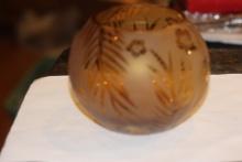 Signed Michael Weems Etched Glass Bowl