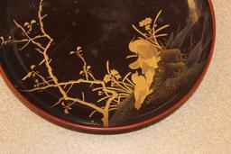 Lot of 2 Japanese Lacquer Trays