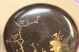 Lot of 2 Japanese Lacquer Trays