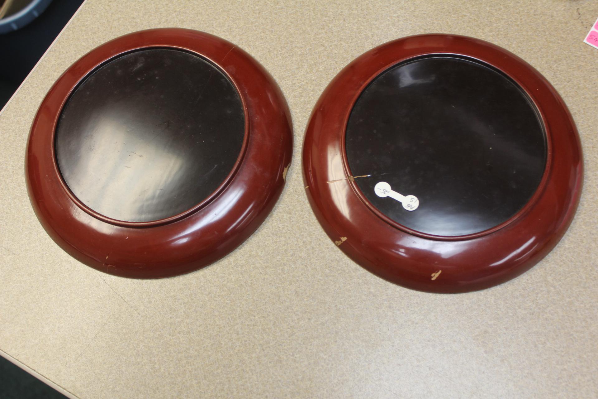 Lot of 2 Japanese Lacquer Trays