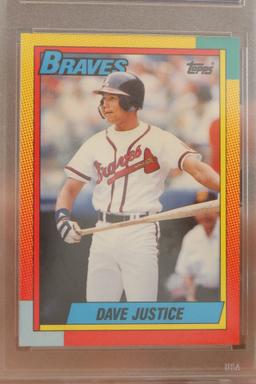 Graded Dave Justice Rookie Card
