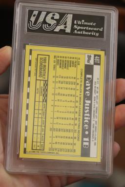 Graded Dave Justice Rookie Card