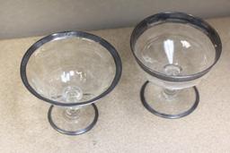 Lot of 2 Silver Overlay Container
