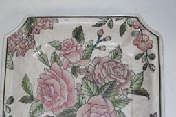 Signed Decorative Chinese Square Plate