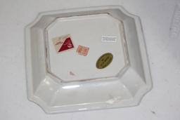 Signed Decorative Chinese Square Plate