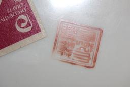 Signed Decorative Chinese Square Plate