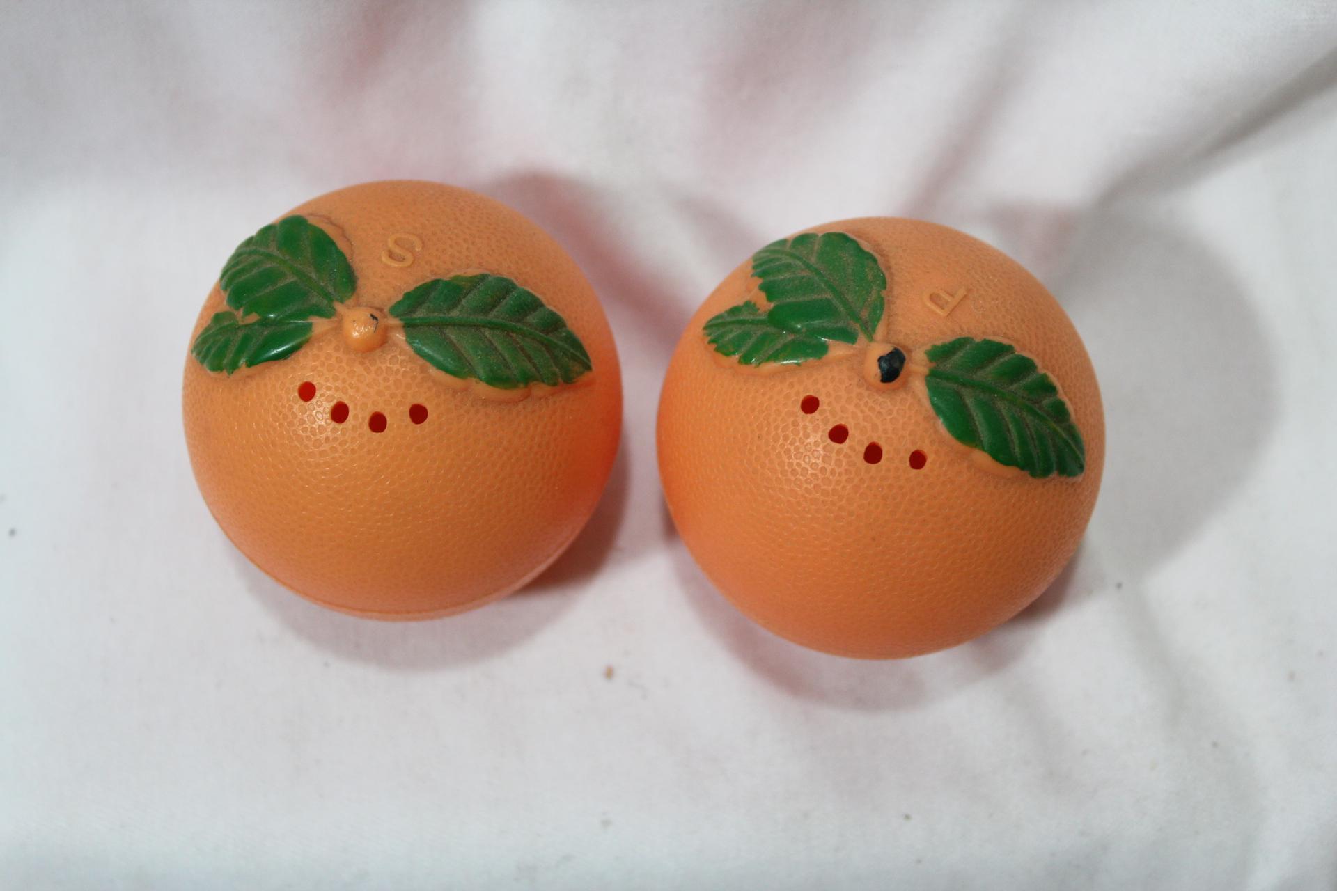 A vintage Hong Kong Salt and Pepper Shakers