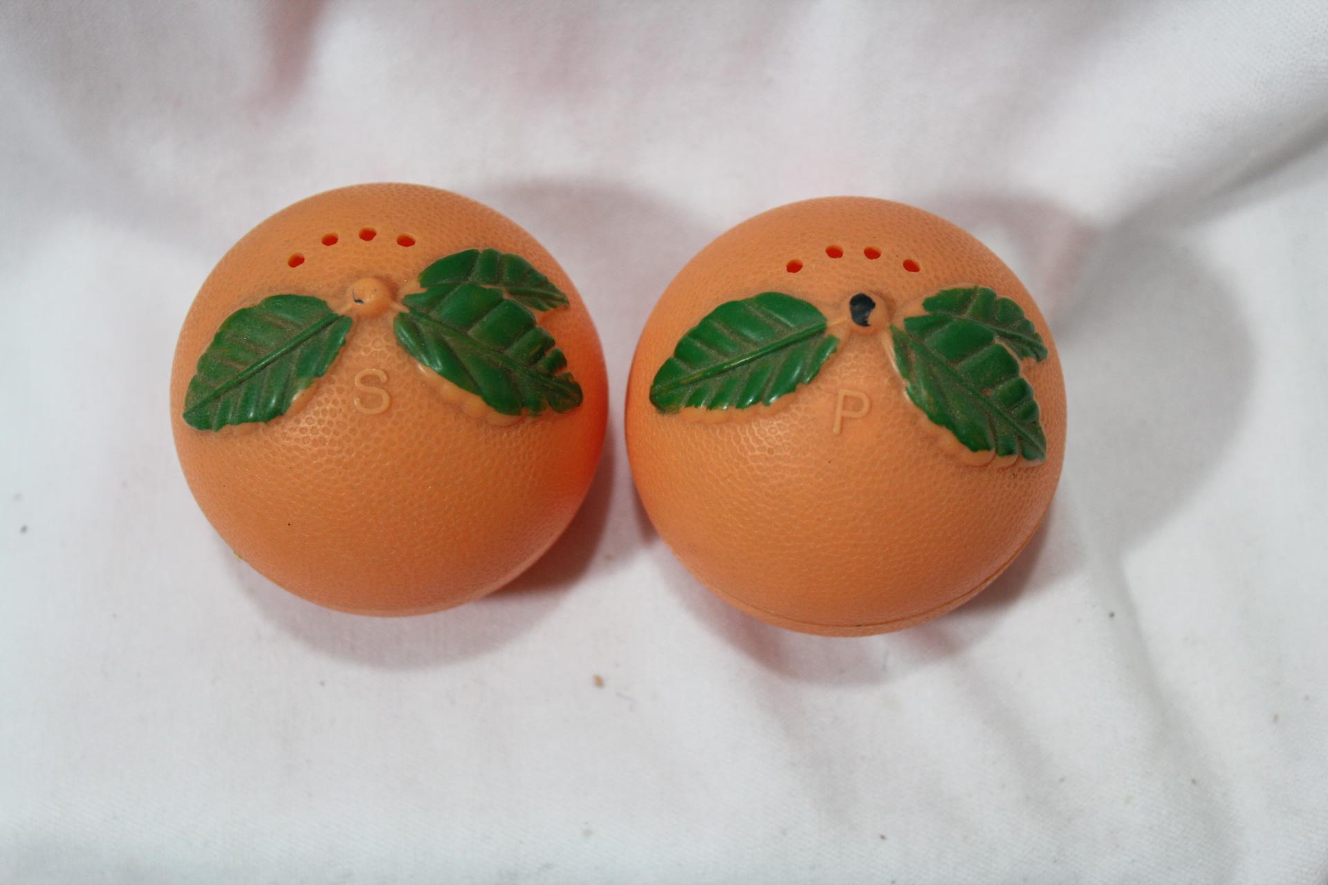 A vintage Hong Kong Salt and Pepper Shakers