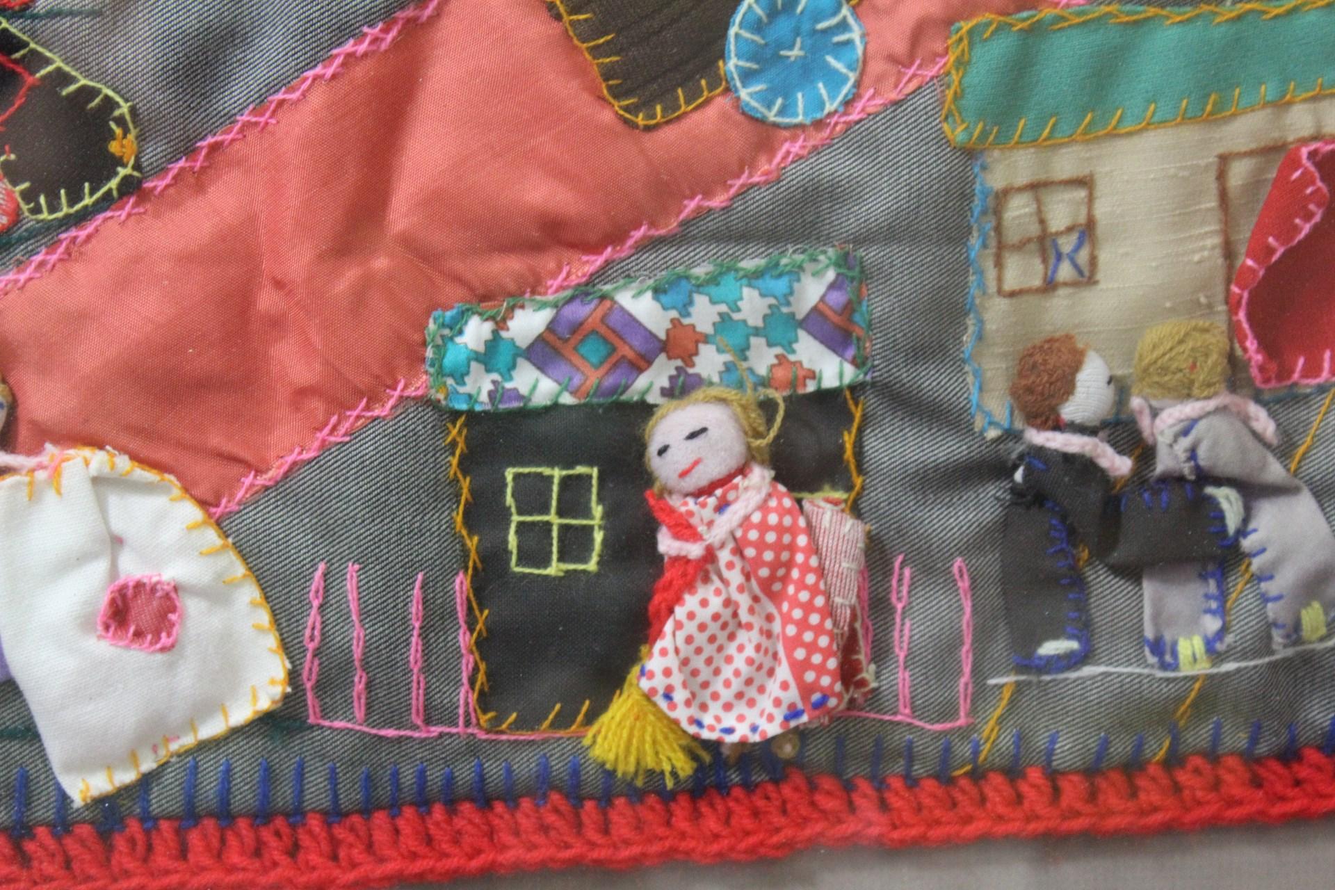 A Handmade Folkart Crazy Quilt